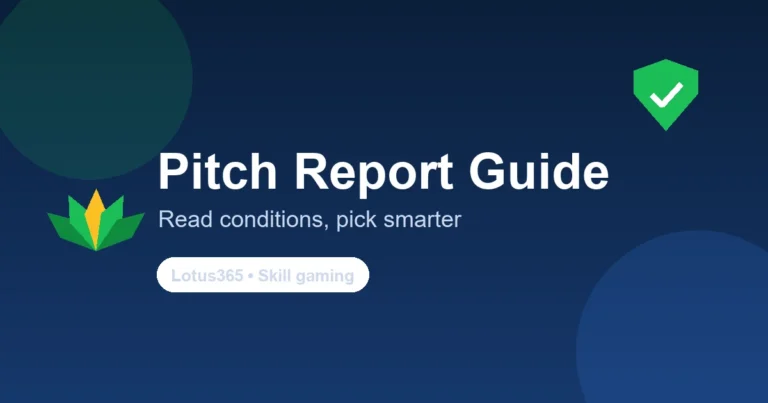How to read a pitch report for fantasy cricket