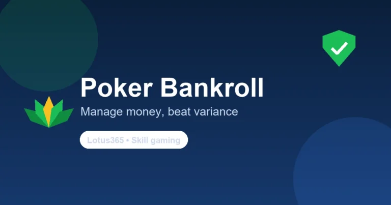 Poker bankroll management for beginners