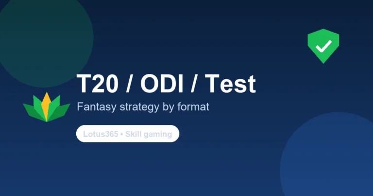 T20 vs ODI vs Test fantasy cricket strategy by format