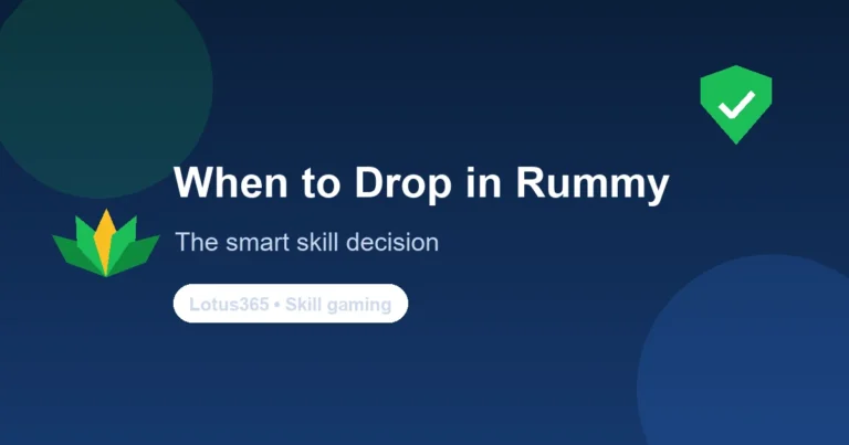 When to drop in rummy — the smart skill decision